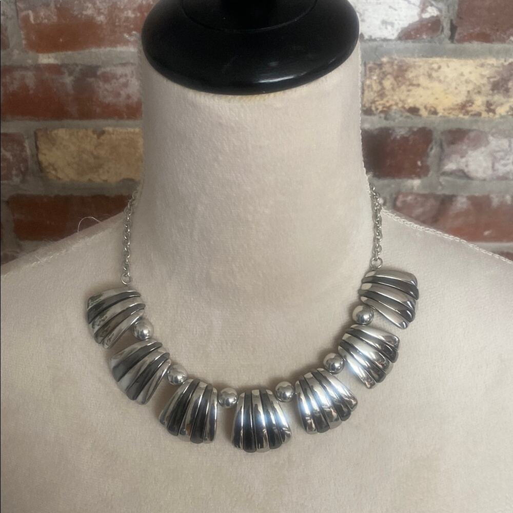 Elegant Silver Statement Necklace